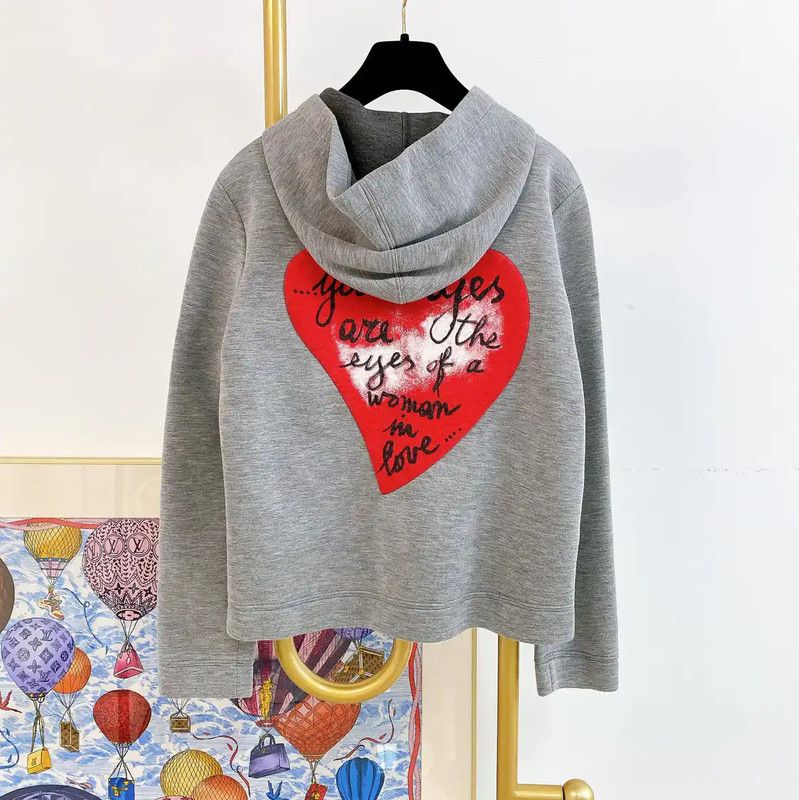 Valentino Valentino Gray Long Sleeve Hoodie for Women 0089 Size S / US 4 / IT 40 - 2 Thumbnail