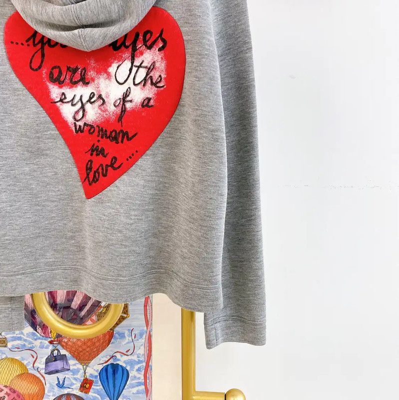 Valentino Valentino Gray Long Sleeve Hoodie for Women 0089 Size S / US 4 / IT 40 - 5 Thumbnail