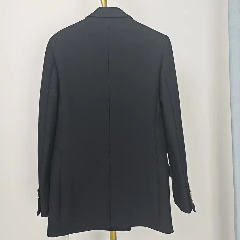 Valentino Valentino Women's Black Wool Blazer Jacket 0089 Size XS / US 0-2 / IT 36-38 - 5 Thumbnail