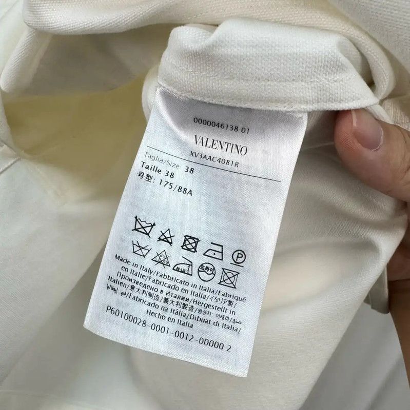 Valentino Valentino Summer White Cotton Blouse for Women 0089 Size M / US 6-8 / IT 42-44 - 6 Thumbnail