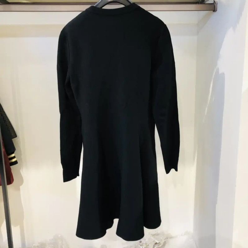 Valentino Valentino Black Long Sleeve Dress for Women 0089 Size L / US 10 / IT 46 - 4 Thumbnail