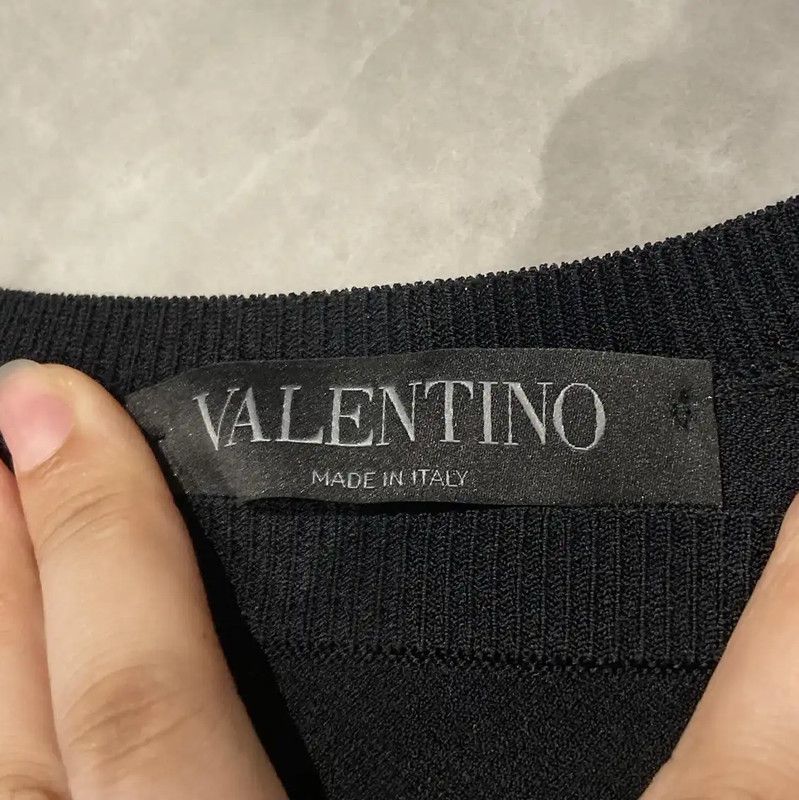 Valentino Valentino Irregular Black Skirt for Women 0089 Size 23" - 3 Thumbnail