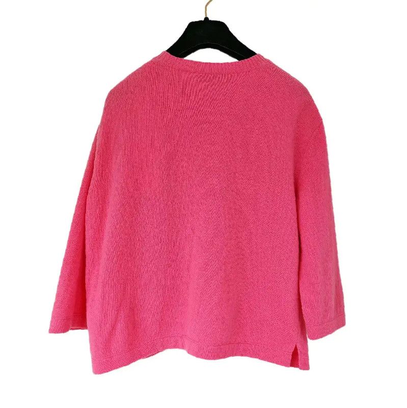 Valentino Valentino Pink Cashmere Embroidered Sweater 0089 Size XS / US 0-2 / IT 36-38 - 2 Thumbnail
