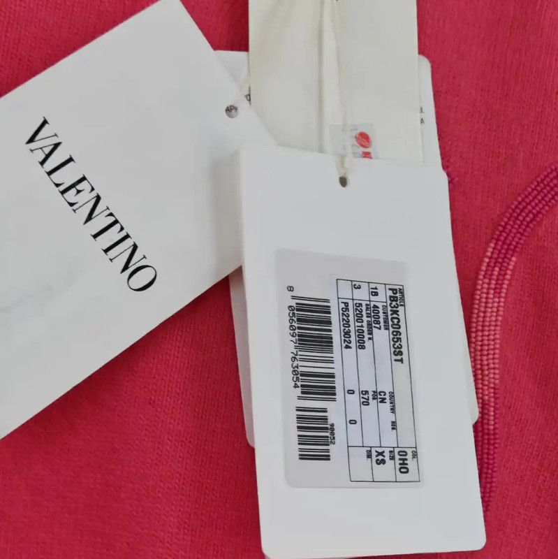 Valentino Valentino Pink Cashmere Embroidered Sweater 0089 Size XS / US 0-2 / IT 36-38 - 6 Thumbnail