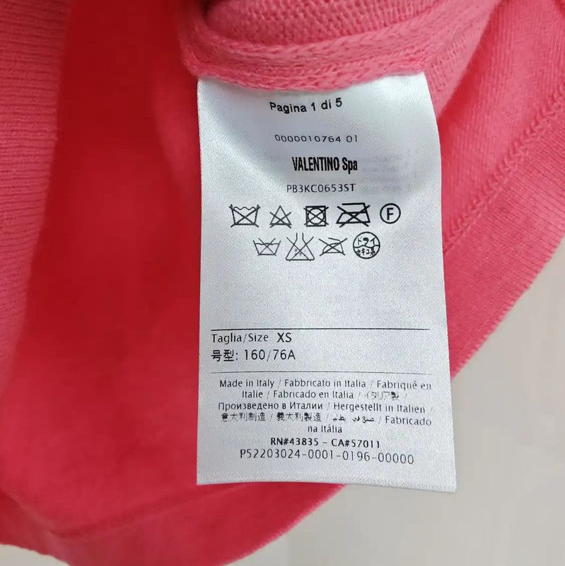Valentino Valentino Pink Cashmere Embroidered Sweater 0089 Size XS / US 0-2 / IT 36-38 - 7 Thumbnail