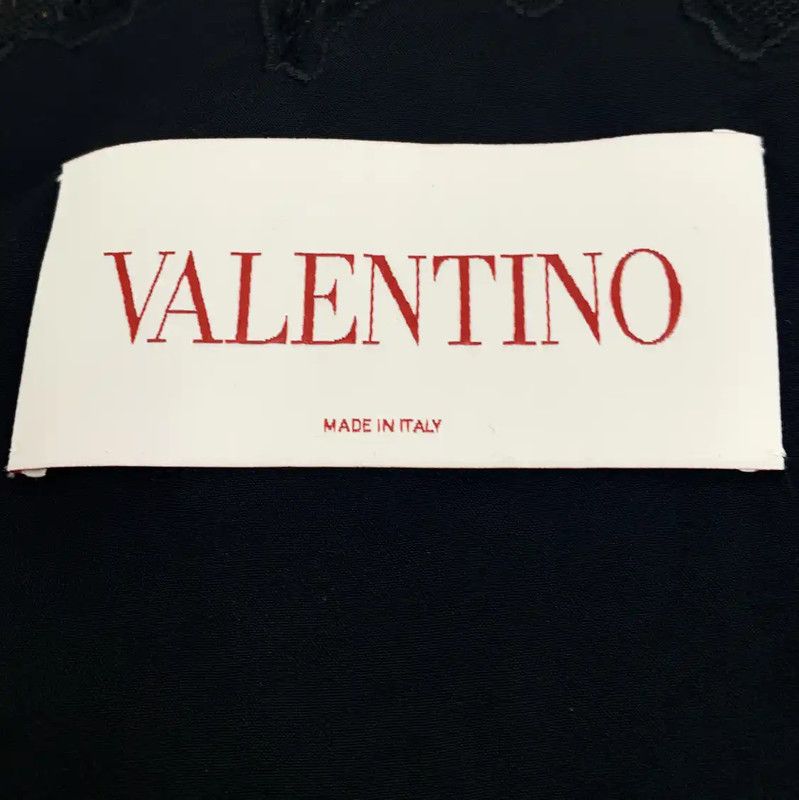 Valentino Valentino Black Cotton Dress with Lace Detail 0089 Size M / US 6-8 / IT 42-44 - 5 Thumbnail