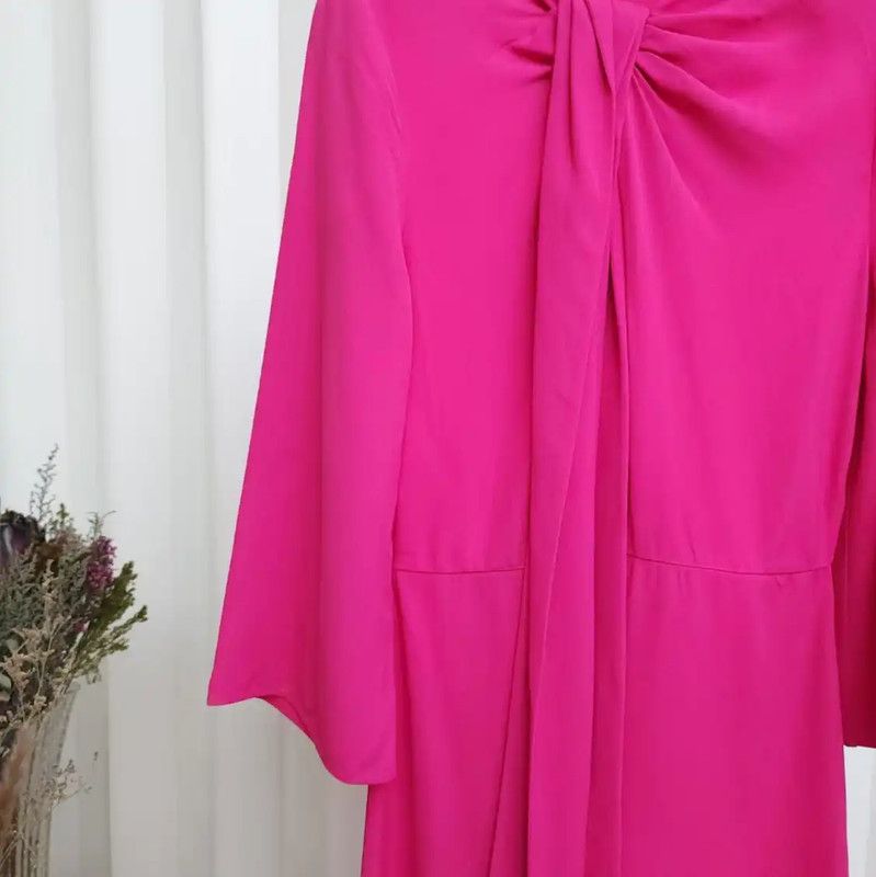 Valentino Valentino Pink Long Sleeve Dress 0089 Size XS / US 0-2 / IT 36-38 - 5 Thumbnail