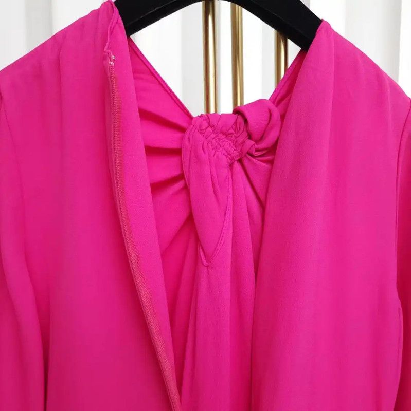 Valentino Valentino Pink Long Sleeve Dress 0089 Size XS / US 0-2 / IT 36-38 - 6 Thumbnail