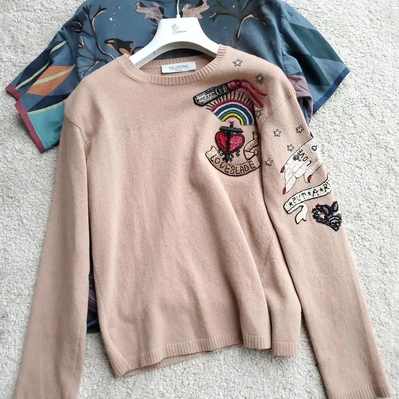Valentino Valentino Cashmere Embroidered Sweater for Women 0089 Size S / US 4 / IT 40 - 5 Thumbnail