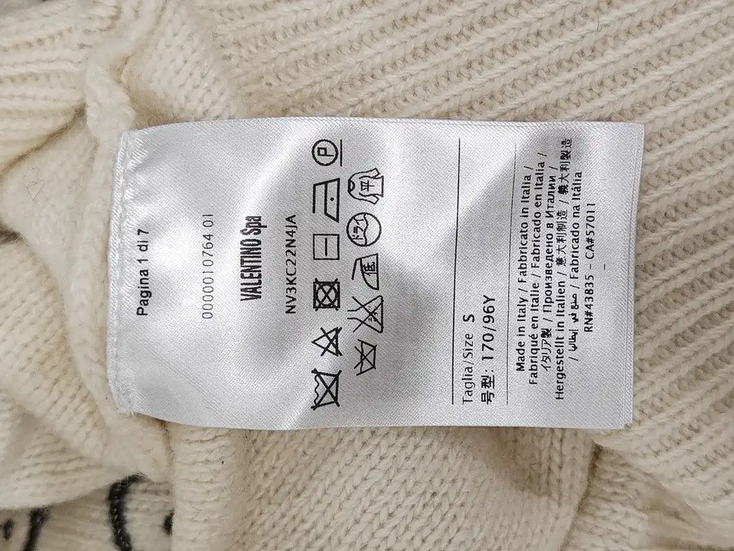 Valentino Valentino Embroidered Cream Cashmere Sweater 0089 Size L / US 10 / IT 46 - 7 Thumbnail