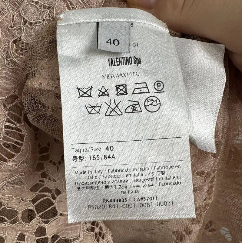 Valentino Valentino Pink Cotton Dress for Women 0089 Size L / US 10 / IT 46 - 4 Thumbnail