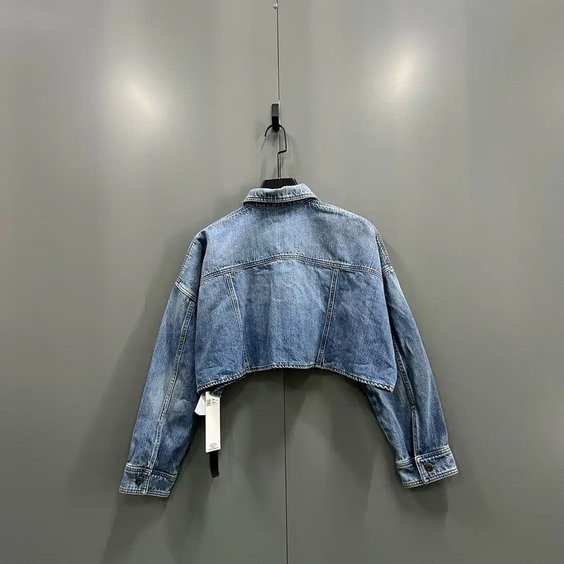 Valentino Valentino Blue Denim Cropped Jacket for Women 0089 Size ONE SIZE - 2 Thumbnail