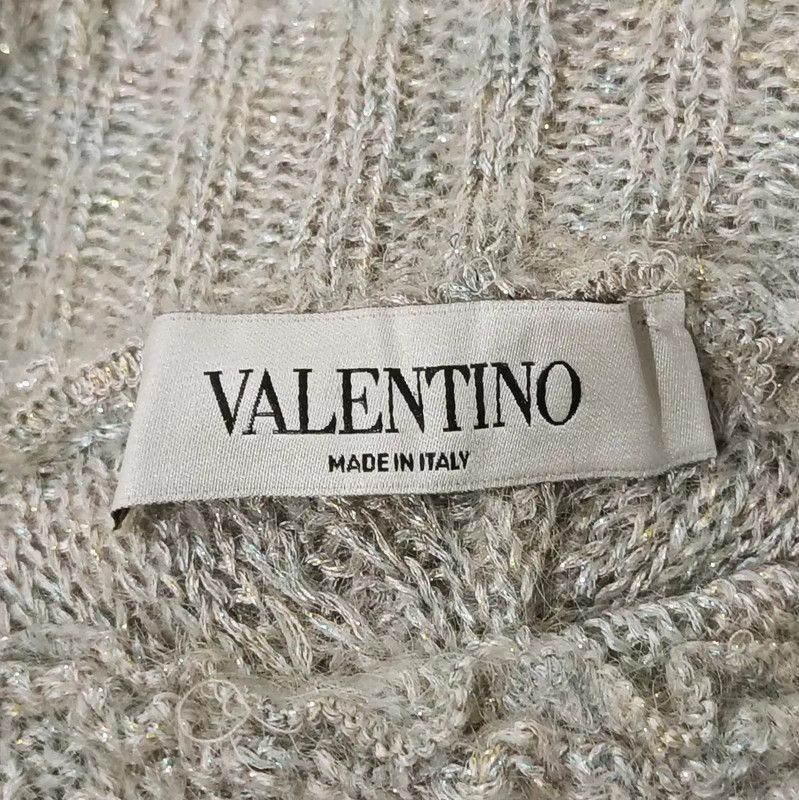 Valentino Valentino Gray Wool Cropped Sweater for Women 0089 Size S / US 4 / IT 40 - 6 Thumbnail