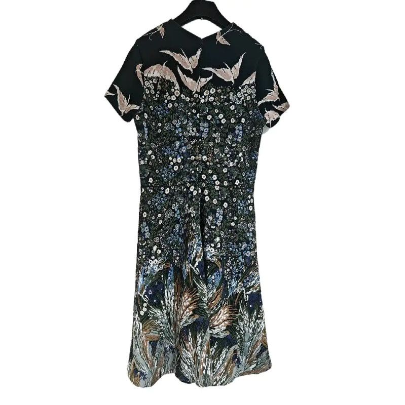 Valentino Valentino Multicolor Floral Print Dress for Women 0089 Size S / US 4 / IT 40 - 3 Thumbnail