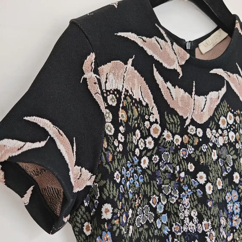 Valentino Valentino Multicolor Floral Print Dress for Women 0089 Size S / US 4 / IT 40 - 4 Thumbnail