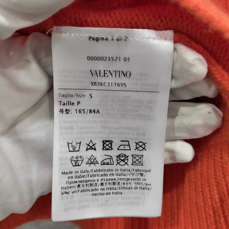 Valentino Valentino Winter Orange Wool Pullover Sweater 0089 Size S / US 4 / IT 40 - 4 Thumbnail