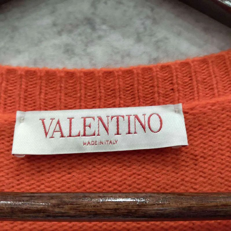 Valentino Valentino Winter Orange Wool Pullover Sweater 0089 Size S / US 4 / IT 40 - 3 Thumbnail