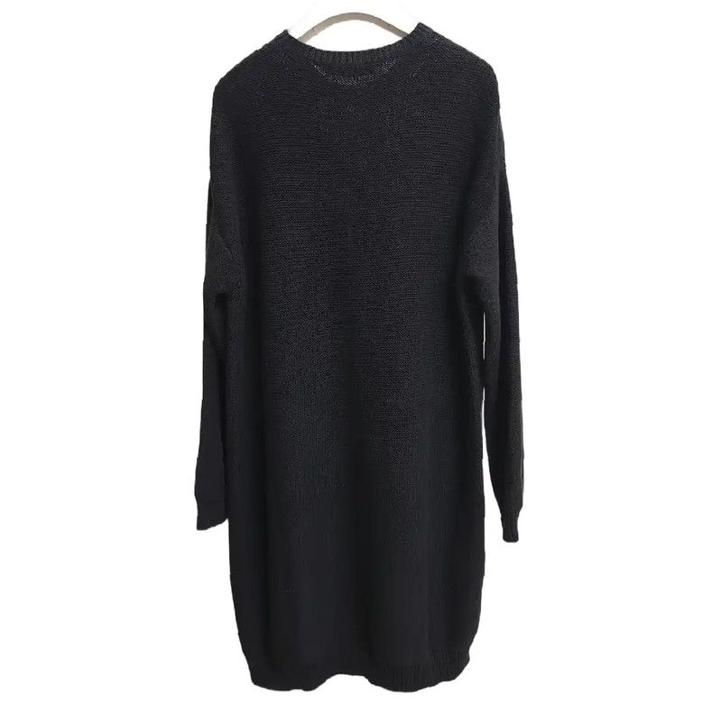 Valentino Valentino Black Wool Embroidered Long Dress 0089 Size ONE SIZE - 2 Thumbnail