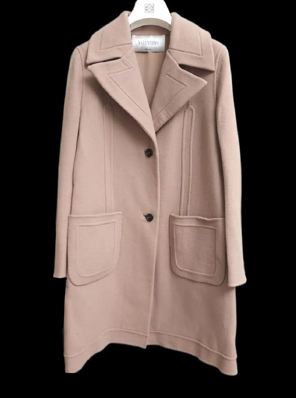 Valentino Valentino Beige Wool Long Coat for Women 0089 Size L / US 10 / IT 46 - 3 Thumbnail
