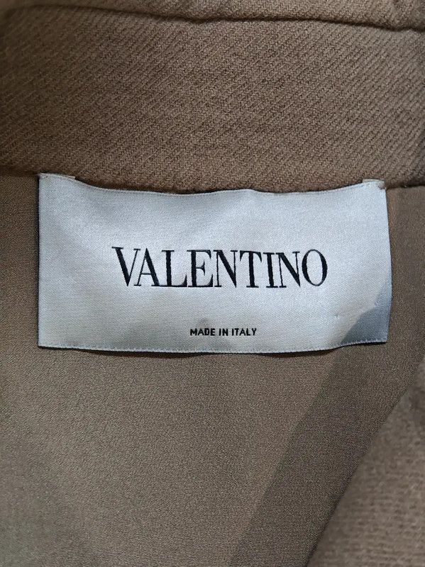 Valentino Valentino Beige Wool Long Coat for Women 0089 Size L / US 10 / IT 46 - 5 Thumbnail