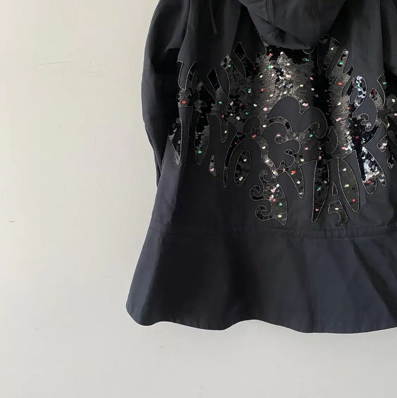 Valentino Valentino Black Cotton Mid-Length Women's Trench Coat 0089 Size M / US 6-8 / IT 42-44 - 6 Thumbnail