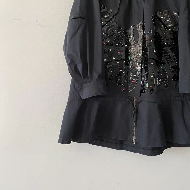Valentino Valentino Black Cotton Mid-Length Women's Trench Coat 0089 Size M / US 6-8 / IT 42-44 - 4 Thumbnail