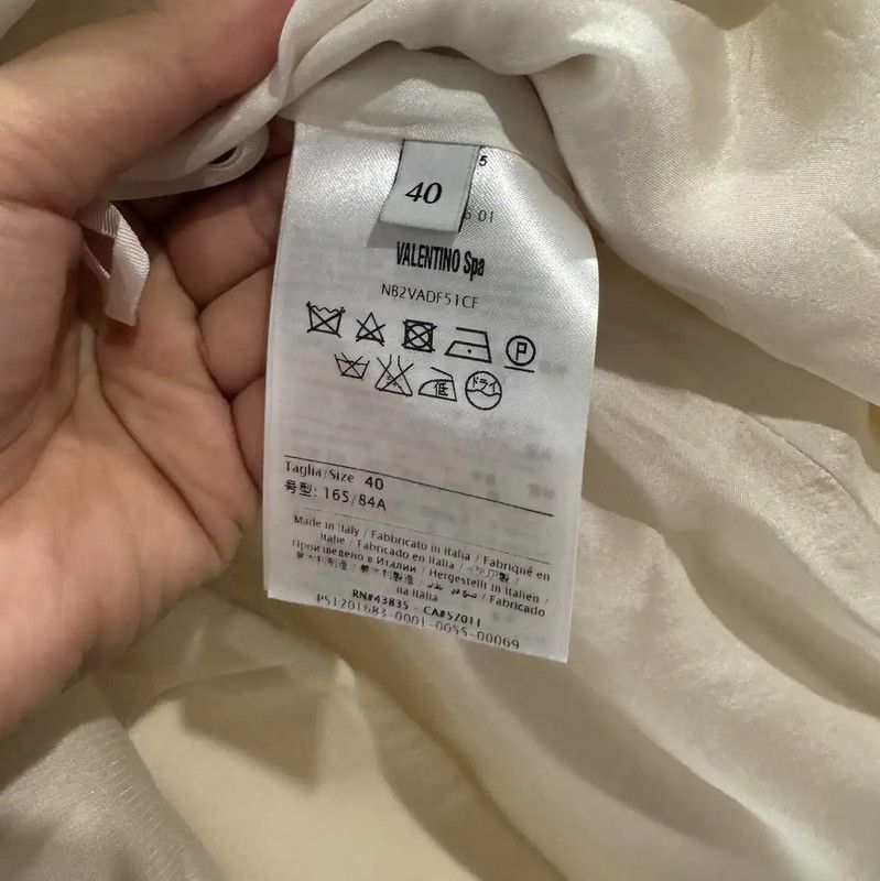 Valentino Valentino Off-White Cotton Women's Dress 0089 Size M / US 6-8 / IT 42-44 - 5 Thumbnail