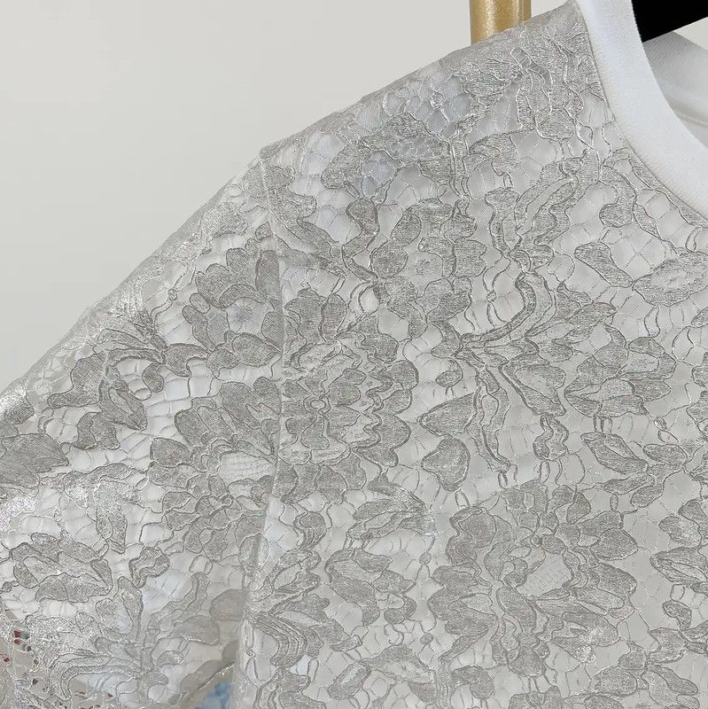 Valentino Valentino Summer White Logo T-shirt for Women 0089 Size M / US 6-8 / IT 42-44 - 6 Thumbnail