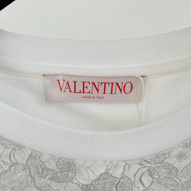Valentino Valentino Summer White Logo T-shirt for Women 0089 Size M / US 6-8 / IT 42-44 - 5 Thumbnail