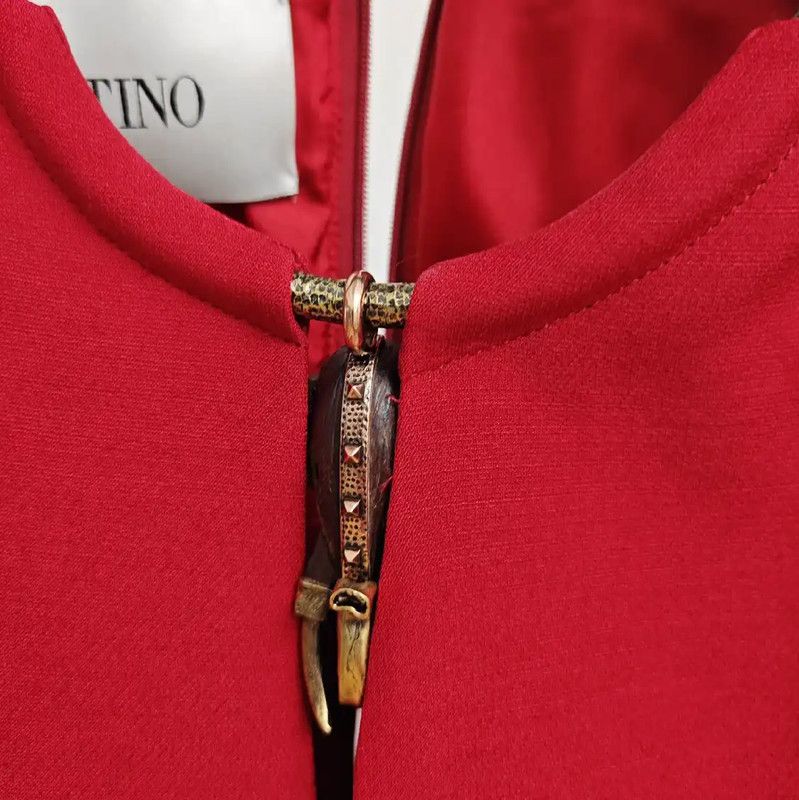 Valentino Valentino Red Wool Dress for Women 0089 Size S / US 4 / IT 40 - 10 Thumbnail