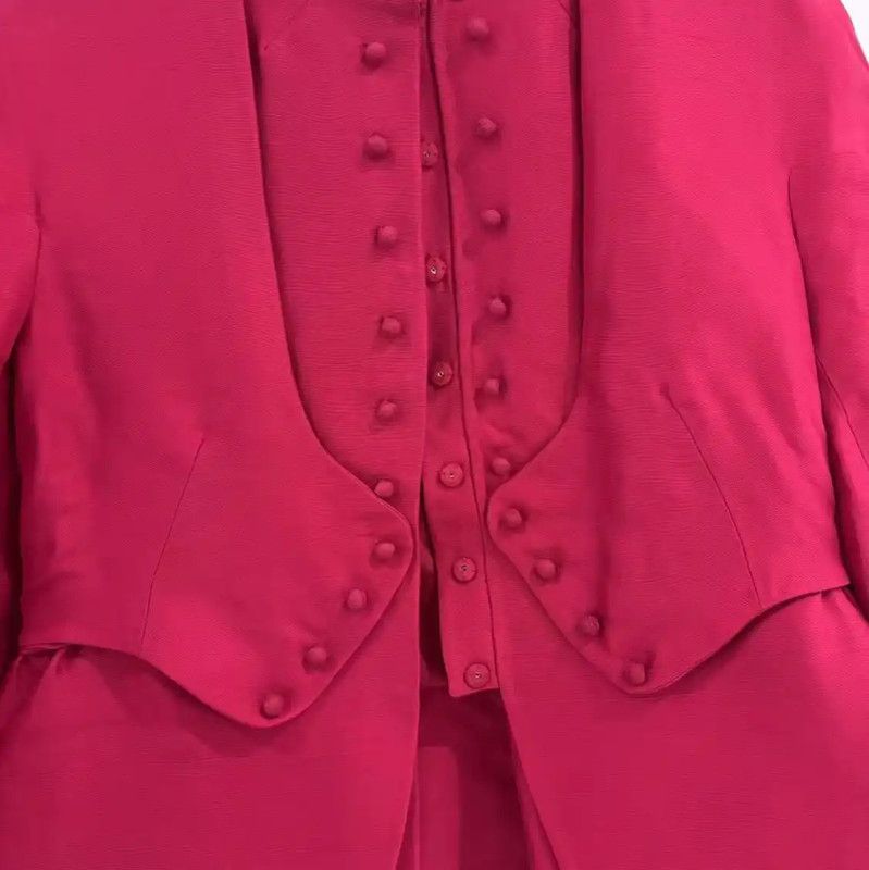 Valentino Valentino Silk Short Sleeve Cardigan for Women 0089 Size L / US 10 / IT 46 - 3 Thumbnail