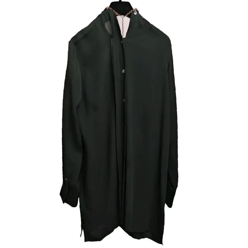 Valentino Valentino Silk Long Sleeve Dress in Dark Green 0089 Size S / US 4 / IT 40 - 2 Thumbnail