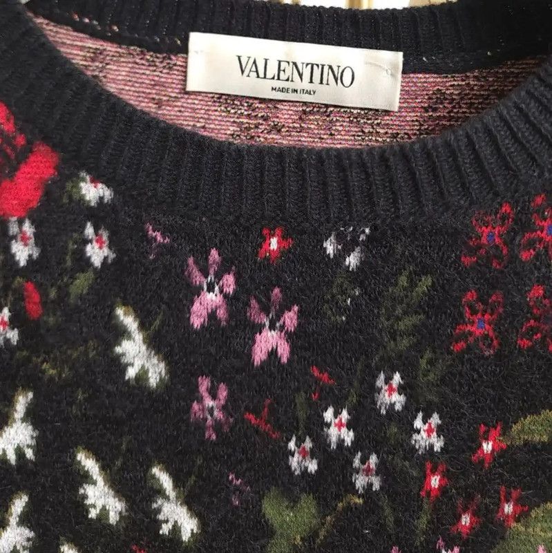 Valentino Valentino Colorful Floral Long Sleeve Dress Size S 0089 Size S / US 4 / IT 40 - 3 Thumbnail