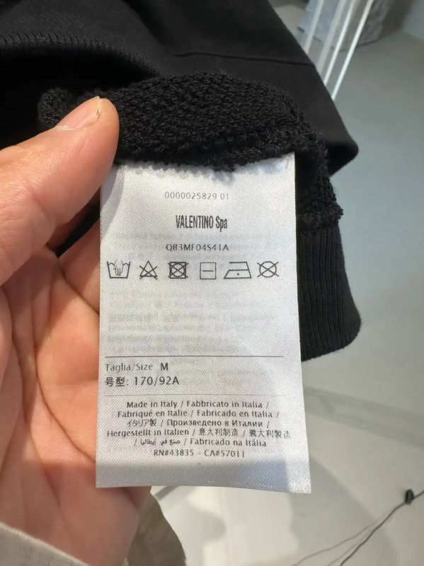 Valentino Valentino Black Cotton Women's Sweatshirt 0089 Size M / US 6-8 / IT 42-44 - 5 Thumbnail