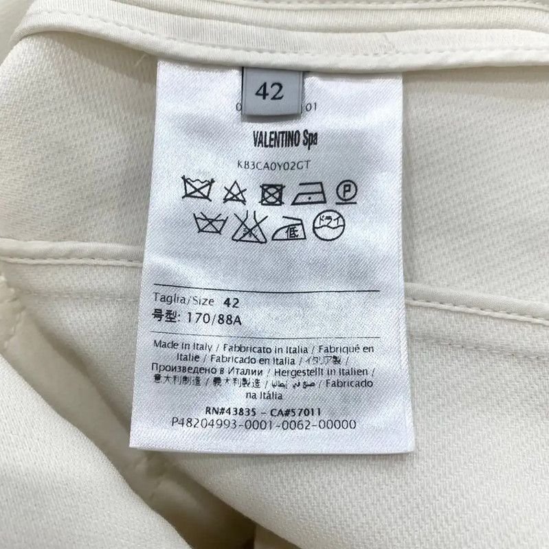Valentino Valentino Women's Cotton Jacket in White 0089 Size M / US 6-8 / IT 42-44 - 6 Thumbnail