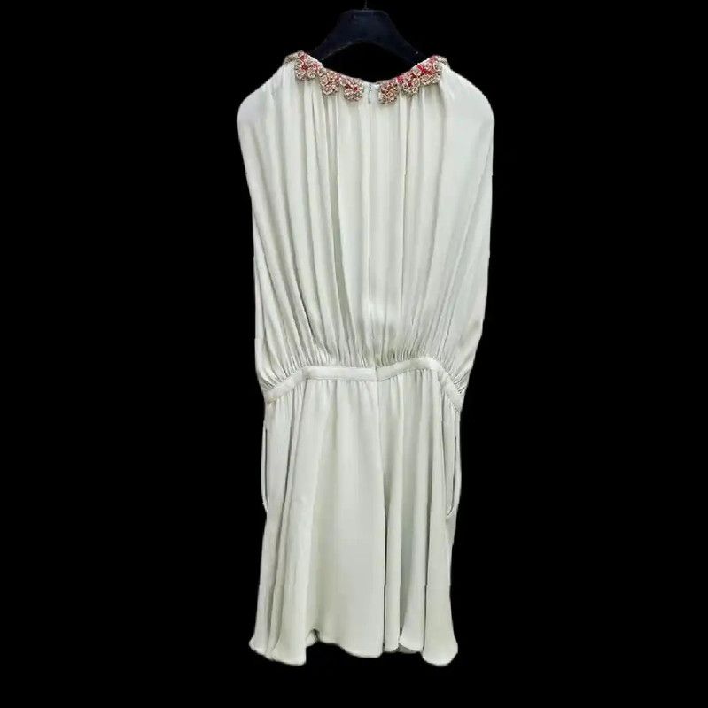 Valentino Valentino Sleeveless Silk Mini Dress in Light Green 0089 Size M / US 6-8 / IT 42-44 - 3 Thumbnail
