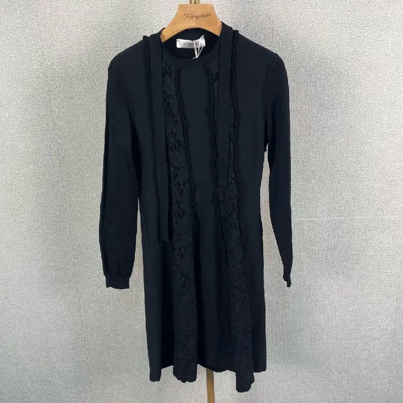 Valentino Valentino Black Long Sleeve Women's Dress 0089 Size M / US 6-8 / IT 42-44 - 2 Thumbnail