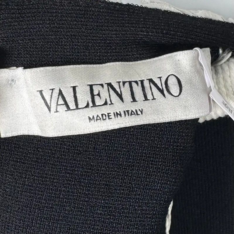 Valentino Valentino Black Wool Dress with Lace Collar 0089 Size XL / US 12-14 / IT 48-50 - 5 Thumbnail