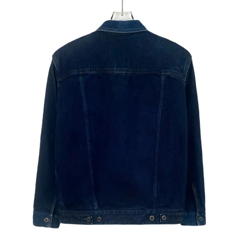 Valentino Valentino Blue Denim Jacket with Red Logo 0089 Size S / US 4 / IT 40 - 2 Thumbnail