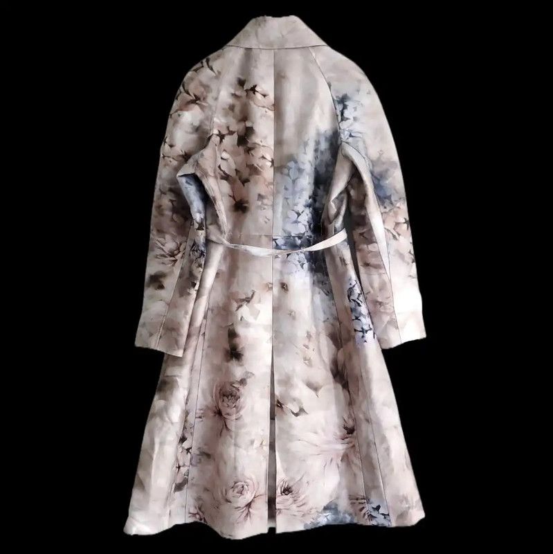 Valentino Valentino Long Silk Printed Trench Coat for Women 0089 Size S / US 4 / IT 40 - 10 Thumbnail