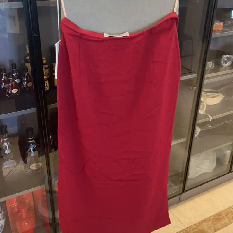 Valentino Valentino Pink Silk Midi Skirt 0089 Size 23" - 2 Thumbnail