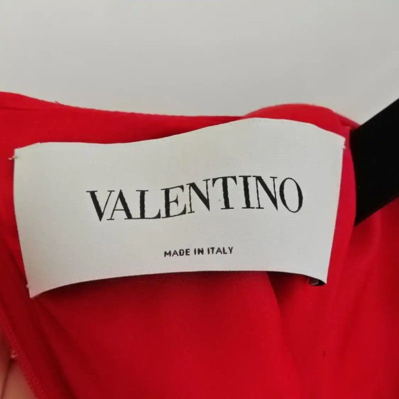 Valentino Valentino Red Long Sleeve Dress for Women 0089 Size L / US 10 / IT 46 - 3 Thumbnail
