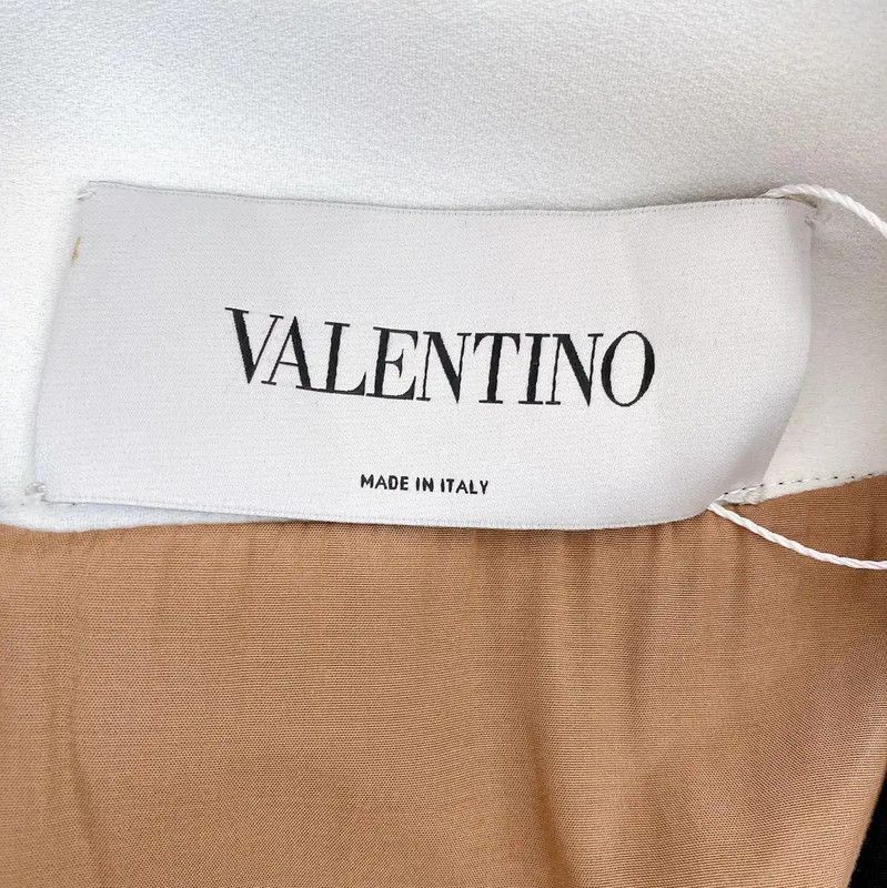Valentino Valentino Black Wool Coat with Bow Detail 0089 Size L / US 10 / IT 46 - 7 Thumbnail