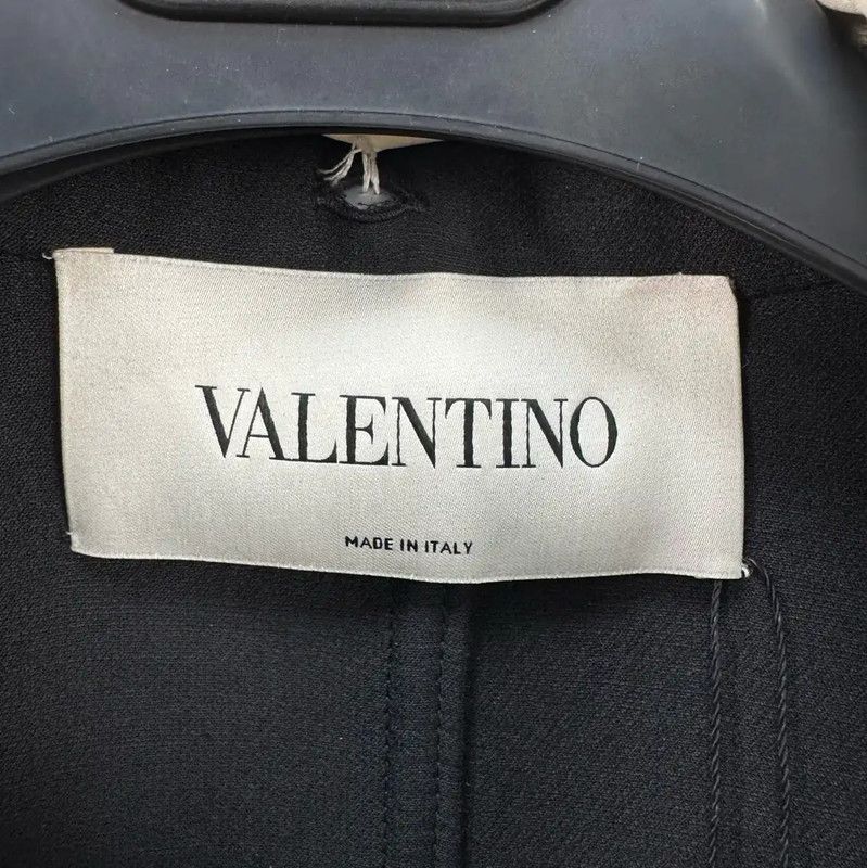 Valentino Valentino Black Alpaca Wool Long Coat 0089 Size XL / US 12-14 / IT 48-50 - 5 Thumbnail