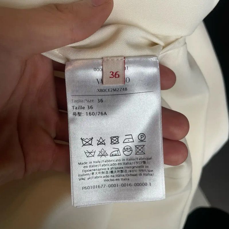 Valentino Valentino Women's White Cardigan Jacket 0089 Size M / US 6-8 / IT 42-44 - 4 Thumbnail