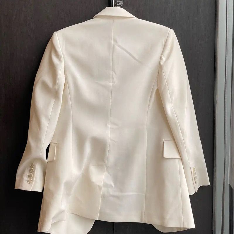 Valentino Valentino Women's White Cardigan Jacket 0089 Size M / US 6-8 / IT 42-44 - 2 Thumbnail
