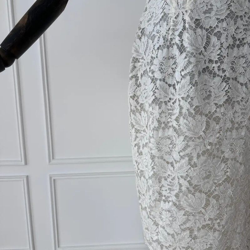 Valentino Valentino White Lace Women's Dress 0089 Size S / US 4 / IT 40 - 6 Thumbnail