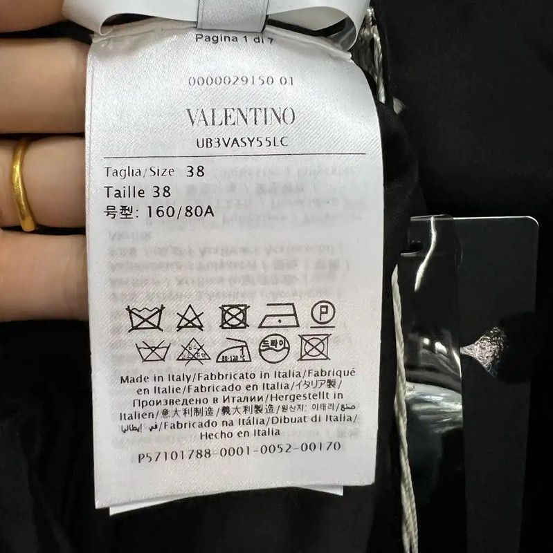 Valentino Valentino Short Sleeve Gray Cotton Dress 0089 Size ONE SIZE - 5 Thumbnail