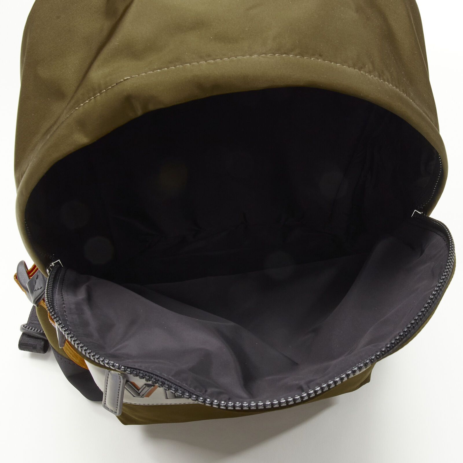 Versace VERSACE Reflective Logo green nylon orange Greca strap backpack Size ONE SIZE - 9 Thumbnail