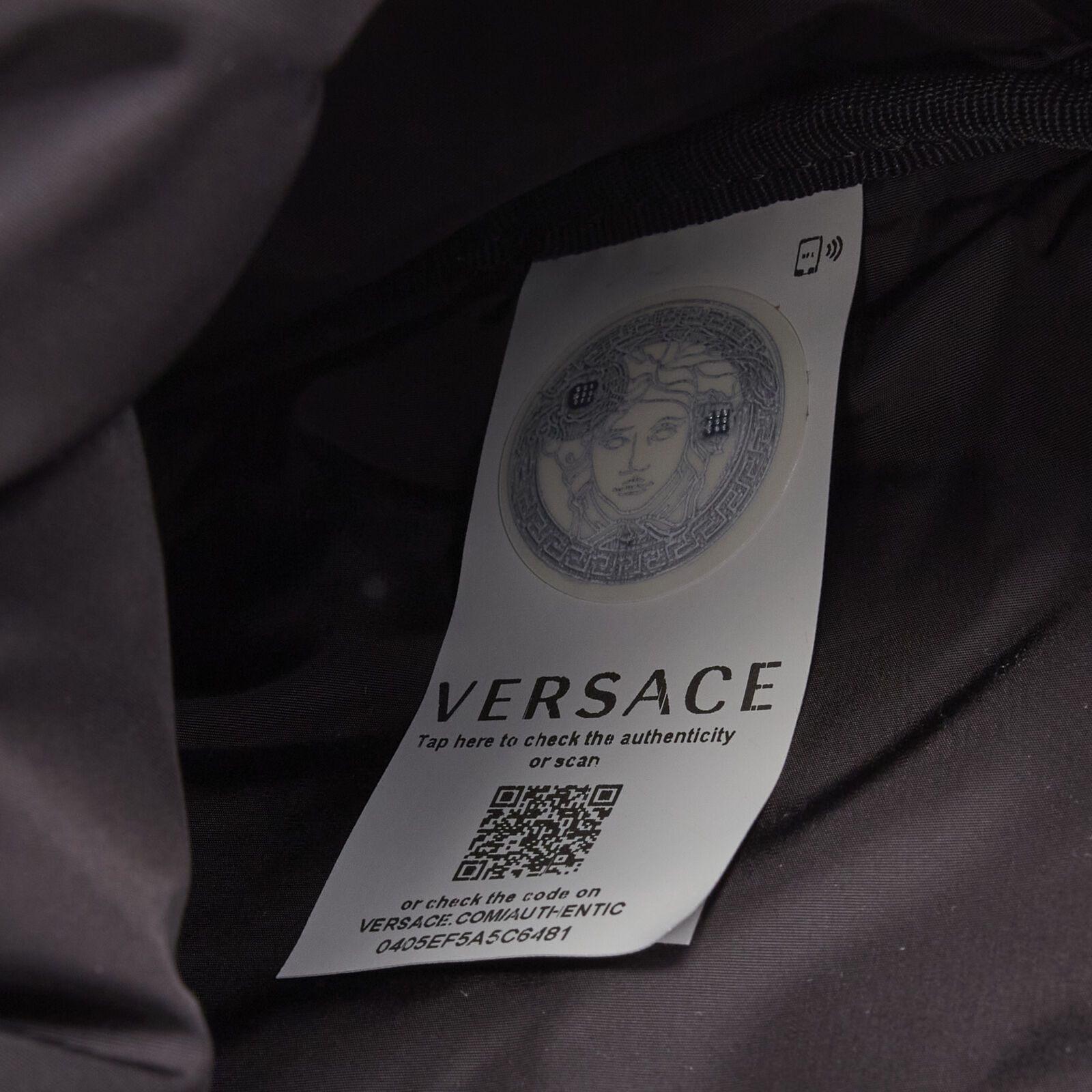 Versace VERSACE 1990s Vintage Box Logo blue nylon Greca strap backpack Size ONE SIZE - 11 Thumbnail